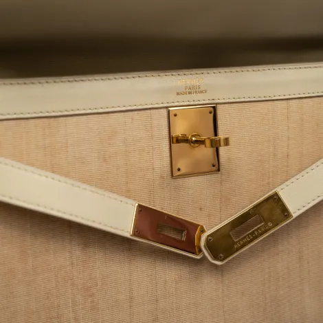 EVERYDAY BAGS Preowned Vintage Kelly Sellier 32 cm Beige Horse Hair/Box Calfskin 6 ~item/2024/10/1/26