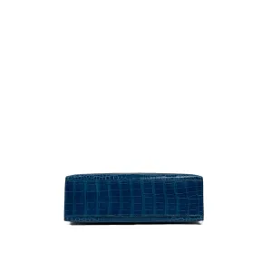 EVERYDAY BAGS Preowned Kelly Pochette Blue Myconos Alligator Shiny 4 ~item/2024/10/1/6_3