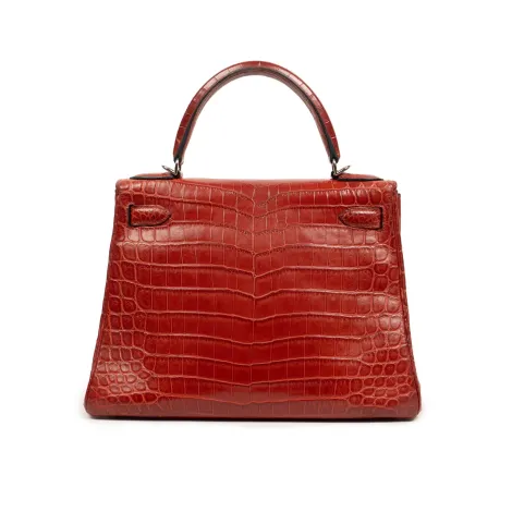 EVERYDAY BAGS Preowned Kelly Retourne 28 cm Rouge H Niloticus Matte Crocodile 2 ~item/2024/10/1/copy_of_2_1536x1536