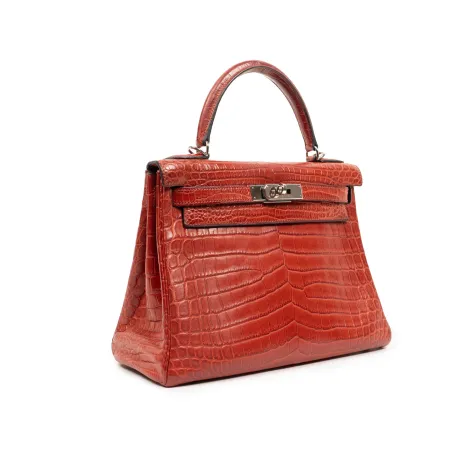 EVERYDAY BAGS Preowned Kelly Retourne 28 cm Rouge H Niloticus Matte Crocodile 3 ~item/2024/10/1/copy_of_4