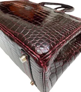 EVERYDAY BAGS Preowned Birkin 30 Bordeaux Porosus Shiny 4 ~item/2024/10/1/img_1289