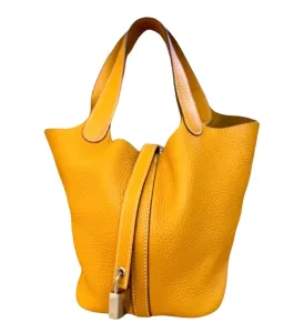 EVERYDAY BAGS Preowned Picotin 18 Jaune Ambre Clemence 1 ~item/2024/10/2/img_1525