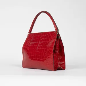 EVERYDAY BAGS Preowned Stampata Cocco 25 cm Red Shiny Crocodile Embossed 4 ~item/2024/10/2/lux09179_1536x1536