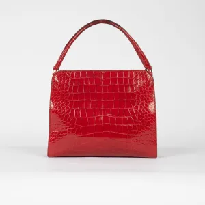 EVERYDAY BAGS Preowned Stampata Cocco 25 cm Red Shiny Crocodile Embossed 2 ~item/2024/10/2/lux09180_1536x1536