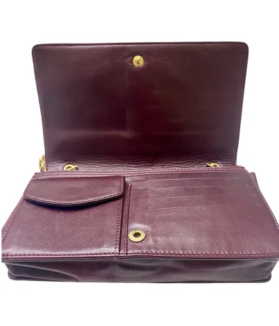 EVERYDAY BAGS Preowned Wallet on Chain Burgundy Caviar (Vintage) 6 ~item/2024/10/3/img_1635