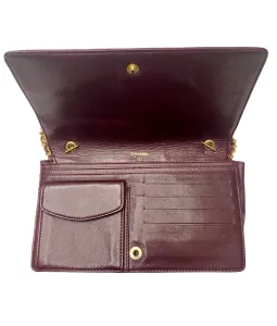 EVERYDAY BAGS Preowned Wallet on Chain Burgundy Caviar (Vintage) 7 ~item/2024/10/3/img_1636