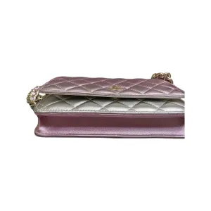 EVERYDAY BAGS LIKE NEW Preowned Wallet on Chain, Iridesent Pink Ombre Lambskin 5 ~item/2024/10/3/pixelcut_11_2