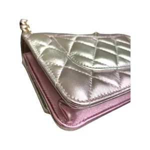 EVERYDAY BAGS LIKE NEW Preowned Wallet on Chain, Iridesent Pink Ombre Lambskin 6 ~item/2024/10/3/pixelcut_8