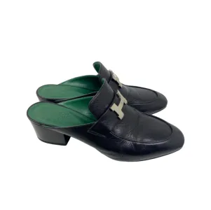 SANDALS Preowned Paradis Mules Sandals Black Leather SHW size 36  1 ~item/2024/10/4/img_2065