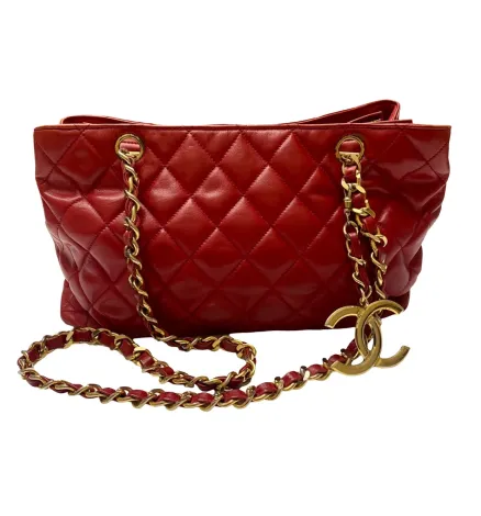 EVERYDAY BAGS Preowned Vintage Shoulder Bag Red Quilted Lambskin  2 ~item/2024/10/4/img_2080