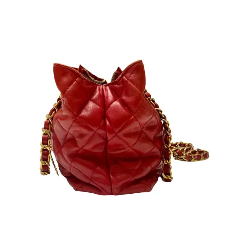 EVERYDAY BAGS Preowned Vintage Shoulder Bag Red Quilted Lambskin  4 ~item/2024/10/4/img_2082