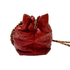 EVERYDAY BAGS Preowned Vintage Shoulder Bag Red Quilted Lambskin  5 ~item/2024/10/4/img_2083