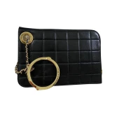 Preowned Timeless Quilted Small Handcuft Leather Clutch