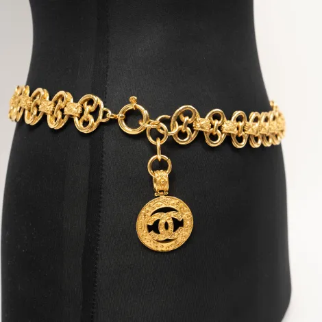 BELT Preowned Chanel Vintage CC Coin Medallion Belt 2 ~item/2024/10/5/dsc07329_2