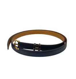 NEW H Pop Belt Black Epsom Enamel size 80cm