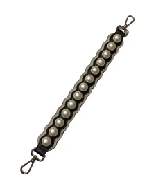 Preowned Bag Strap 39cm White Pearl